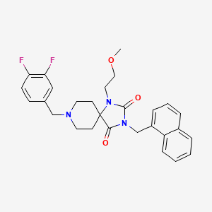 molecular formula C28H29F2N3O3 B5131475 8-(3,4-difluorobenzyl)-1-(2-methoxyethyl)-3-(1-naphthylmethyl)-1,3,8-triazaspiro[4.5]decane-2,4-dione 
