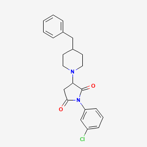 molecular formula C22H23ClN2O2 B5131477 3-(4-benzyl-1-piperidinyl)-1-(3-chlorophenyl)-2,5-pyrrolidinedione 