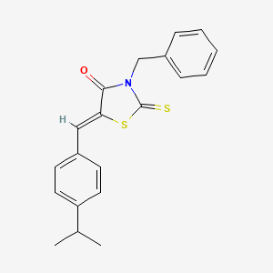 molecular formula C20H19NOS2 B5131506 3-benzyl-5-(4-isopropylbenzylidene)-2-thioxo-1,3-thiazolidin-4-one 