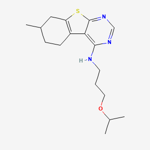 molecular formula C17H25N3OS B5131514 N-(3-isopropoxypropyl)-7-methyl-5,6,7,8-tetrahydro[1]benzothieno[2,3-d]pyrimidin-4-amine 