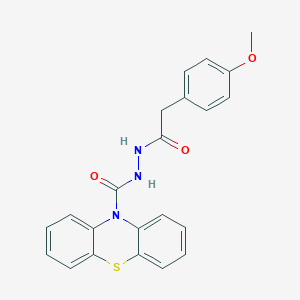 molecular formula C22H19N3O3S B5131516 N'-[2-(4-methoxyphenyl)acetyl]-10H-phenothiazine-10-carbohydrazide 
