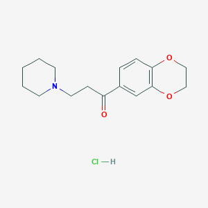 molecular formula C16H22ClNO3 B5131527 1-(2,3-dihydro-1,4-benzodioxin-6-yl)-3-(1-piperidinyl)-1-propanone hydrochloride 