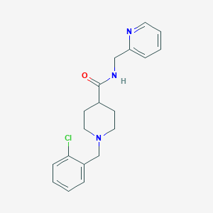 molecular formula C19H22ClN3O B5131541 1-(2-chlorobenzyl)-N-(2-pyridinylmethyl)-4-piperidinecarboxamide 