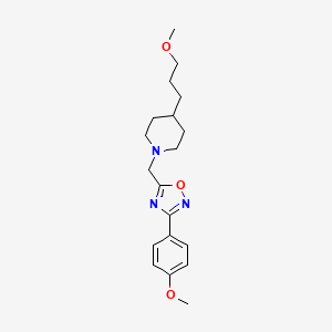 molecular formula C19H27N3O3 B5131570 1-{[3-(4-methoxyphenyl)-1,2,4-oxadiazol-5-yl]methyl}-4-(3-methoxypropyl)piperidine 