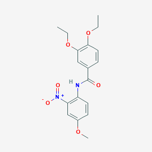 molecular formula C18H20N2O6 B5131589 3,4-diethoxy-N-(4-methoxy-2-nitrophenyl)benzamide 