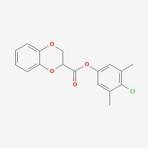 molecular formula C17H15ClO4 B5131607 4-chloro-3,5-dimethylphenyl 2,3-dihydro-1,4-benzodioxine-2-carboxylate 