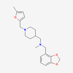 molecular formula C21H28N2O3 B5131632 (1,3-benzodioxol-4-ylmethyl)methyl({1-[(5-methyl-2-furyl)methyl]-4-piperidinyl}methyl)amine 