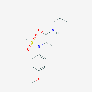 molecular formula C15H24N2O4S B5131639 N~1~-isobutyl-N~2~-(4-methoxyphenyl)-N~2~-(methylsulfonyl)alaninamide 
