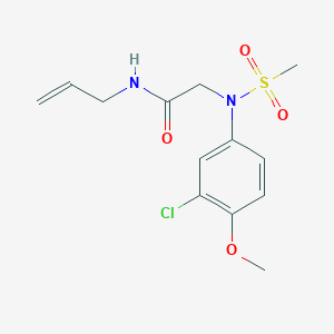 molecular formula C13H17ClN2O4S B5131691 N~1~-allyl-N~2~-(3-chloro-4-methoxyphenyl)-N~2~-(methylsulfonyl)glycinamide 
