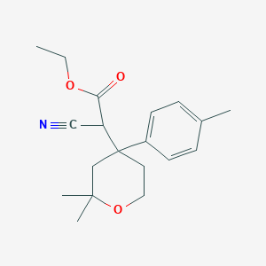ethyl cyano[2,2-dimethyl-4-(4-methylphenyl)tetrahydro-2H-pyran-4-yl]acetate