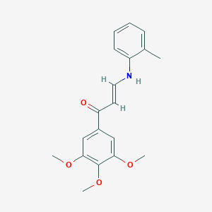 molecular formula C19H21NO4 B5131744 3-[(2-methylphenyl)amino]-1-(3,4,5-trimethoxyphenyl)-2-propen-1-one 