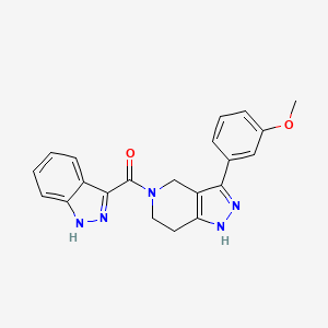 molecular formula C21H19N5O2 B5131753 5-(1H-indazol-3-ylcarbonyl)-3-(3-methoxyphenyl)-4,5,6,7-tetrahydro-1H-pyrazolo[4,3-c]pyridine 