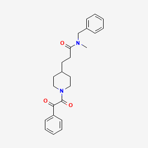 molecular formula C24H28N2O3 B5131759 N-benzyl-N-methyl-3-{1-[oxo(phenyl)acetyl]-4-piperidinyl}propanamide 