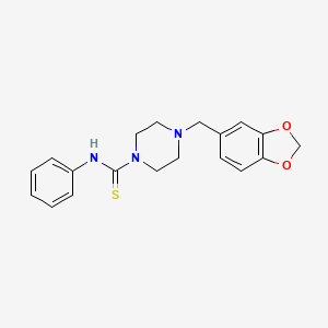 4-(1,3-benzodioxol-5-ylmethyl)-N-phenyl-1-piperazinecarbothioamide