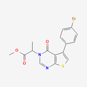 molecular formula C16H13BrN2O3S B5131807 methyl 2-[5-(4-bromophenyl)-4-oxothieno[2,3-d]pyrimidin-3(4H)-yl]propanoate 