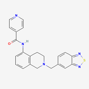 molecular formula C22H19N5OS B5131815 N-[2-(2,1,3-benzothiadiazol-5-ylmethyl)-1,2,3,4-tetrahydro-5-isoquinolinyl]isonicotinamide 