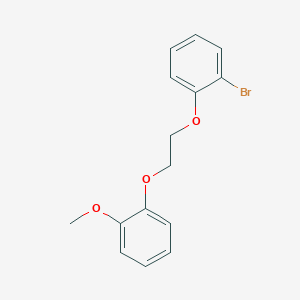 molecular formula C15H15BrO3 B5131829 1-bromo-2-[2-(2-methoxyphenoxy)ethoxy]benzene 