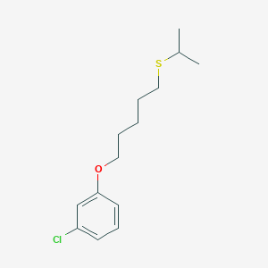 molecular formula C14H21ClOS B5131840 1-chloro-3-{[5-(isopropylthio)pentyl]oxy}benzene 