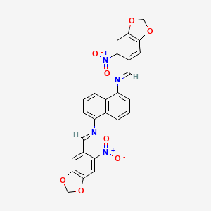 molecular formula C26H16N4O8 B5131858 N,N'-bis[(6-nitro-1,3-benzodioxol-5-yl)methylene]-1,5-naphthalenediamine 