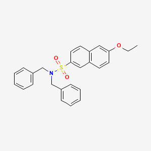 molecular formula C26H25NO3S B5131880 N,N-dibenzyl-6-ethoxy-2-naphthalenesulfonamide 