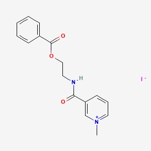 molecular formula C16H17IN2O3 B5131883 3-({[2-(benzoyloxy)ethyl]amino}carbonyl)-1-methylpyridinium iodide 