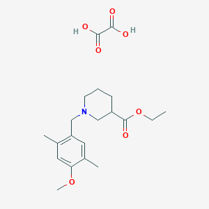 molecular formula C20H29NO7 B5131891 ethyl 1-(4-methoxy-2,5-dimethylbenzyl)-3-piperidinecarboxylate oxalate 