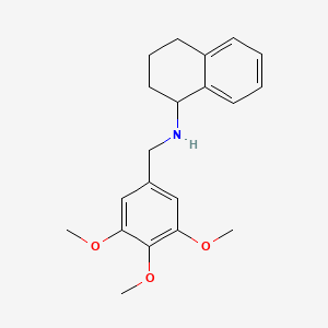 molecular formula C20H25NO3 B5131918 1,2,3,4-tetrahydro-1-naphthalenyl(3,4,5-trimethoxybenzyl)amine 