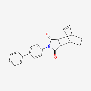 molecular formula C22H19NO2 B5131934 4-(4-biphenylyl)-4-azatricyclo[5.2.2.0~2,6~]undec-8-ene-3,5-dione 