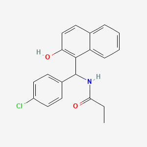 molecular formula C20H18ClNO2 B5131941 N-[(4-chlorophenyl)(2-hydroxy-1-naphthyl)methyl]propanamide 