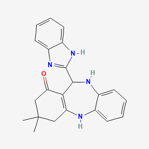 11-(1H-benzimidazol-2-yl)-3,3-dimethyl-2,3,4,5,10,11-hexahydro-1H-dibenzo[b,e][1,4]diazepin-1-one