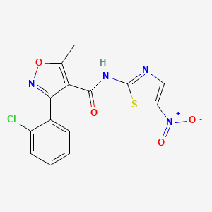 3-(2-chlorophenyl)-5-methyl-N-(5-nitro-1,3-thiazol-2-yl)-4-isoxazolecarboxamide