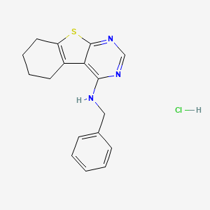 molecular formula C17H18ClN3S B5131998 N-benzyl-5,6,7,8-tetrahydro[1]benzothieno[2,3-d]pyrimidin-4-amine hydrochloride 