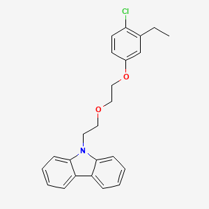 molecular formula C24H24ClNO2 B5132005 9-{2-[2-(4-chloro-3-ethylphenoxy)ethoxy]ethyl}-9H-carbazole 