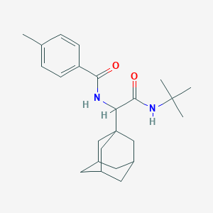 molecular formula C24H34N2O2 B5132070 N-[1-(1-adamantyl)-2-(tert-butylamino)-2-oxoethyl]-4-methylbenzamide 