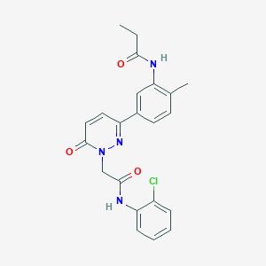 N-[5-(1-{2-[(2-chlorophenyl)amino]-2-oxoethyl}-6-oxo-1,6-dihydro-3-pyridazinyl)-2-methylphenyl]propanamide