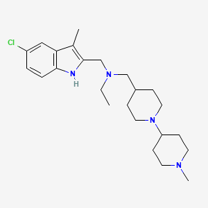 molecular formula C24H37ClN4 B5132091 N-[(5-chloro-3-methyl-1H-indol-2-yl)methyl]-N-[(1'-methyl-1,4'-bipiperidin-4-yl)methyl]ethanamine 