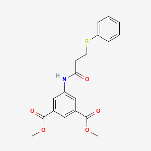molecular formula C19H19NO5S B5132143 dimethyl 5-{[3-(phenylthio)propanoyl]amino}isophthalate 