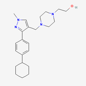 molecular formula C23H34N4O B5132145 2-(4-{[3-(4-cyclohexylphenyl)-1-methyl-1H-pyrazol-4-yl]methyl}-1-piperazinyl)ethanol 