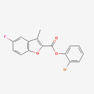 molecular formula C16H10BrFO3 B5132158 2-bromophenyl 5-fluoro-3-methyl-1-benzofuran-2-carboxylate 