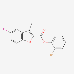 2-bromophenyl 5-fluoro-3-methyl-1-benzofuran-2-carboxylate