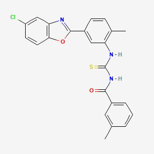N-({[5-(5-chloro-1,3-benzoxazol-2-yl)-2-methylphenyl]amino}carbonothioyl)-3-methylbenzamide