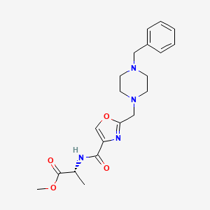 molecular formula C20H26N4O4 B5132168 methyl N-({2-[(4-benzyl-1-piperazinyl)methyl]-1,3-oxazol-4-yl}carbonyl)-D-alaninate 