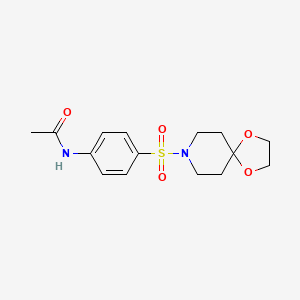 molecular formula C15H20N2O5S B5132183 N-[4-(1,4-dioxa-8-azaspiro[4.5]dec-8-ylsulfonyl)phenyl]acetamide 