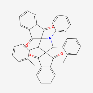 molecular formula C40H29NO4 B5132199 3',5'-bis(2-methylphenyl)-1'-phenyldispiro[indene-2,2'-pyrrolidine-4',2''-indene]-1,1'',3,3''-tetrone 