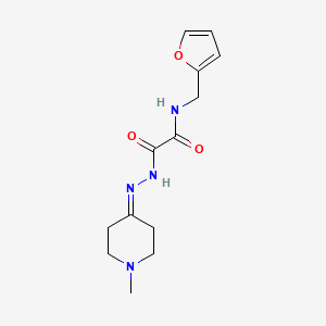 molecular formula C13H18N4O3 B5132207 N-(2-furylmethyl)-2-[2-(1-methyl-4-piperidinylidene)hydrazino]-2-oxoacetamide 