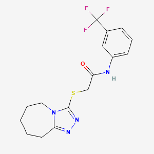 molecular formula C16H17F3N4OS B5132235 2-(6,7,8,9-tetrahydro-5H-[1,2,4]triazolo[4,3-a]azepin-3-ylthio)-N-[3-(trifluoromethyl)phenyl]acetamide 