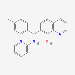 molecular formula C22H19N3O B5132270 7-[(4-methylphenyl)(2-pyridinylamino)methyl]-8-quinolinol 