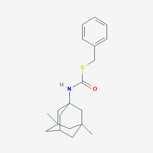 molecular formula C20H27NOS B5132294 S-benzyl (3,5-dimethyl-1-adamantyl)thiocarbamate 