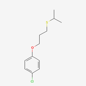 molecular formula C12H17ClOS B5132303 1-chloro-4-[3-(isopropylthio)propoxy]benzene 
