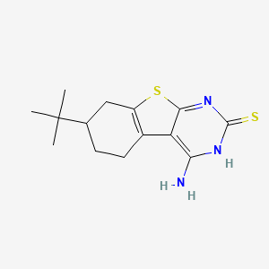 molecular formula C14H19N3S2 B5132331 4-amino-7-tert-butyl-5,6,7,8-tetrahydro[1]benzothieno[2,3-d]pyrimidine-2-thiol 